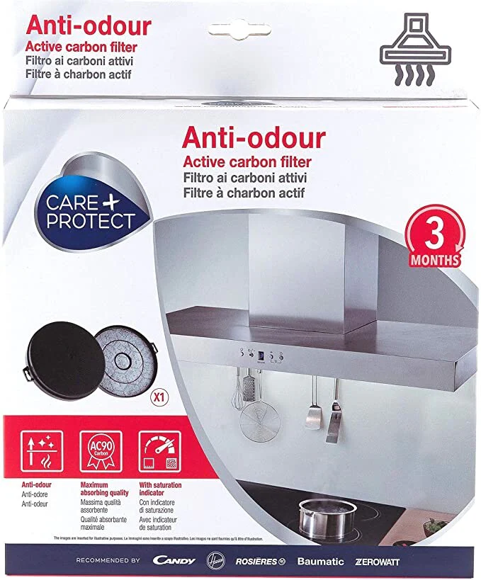Filtros Anti-Odor de carbono ativado compatíveis 210x35mm 340Gr KFC6901 (CP210) - 35602044
