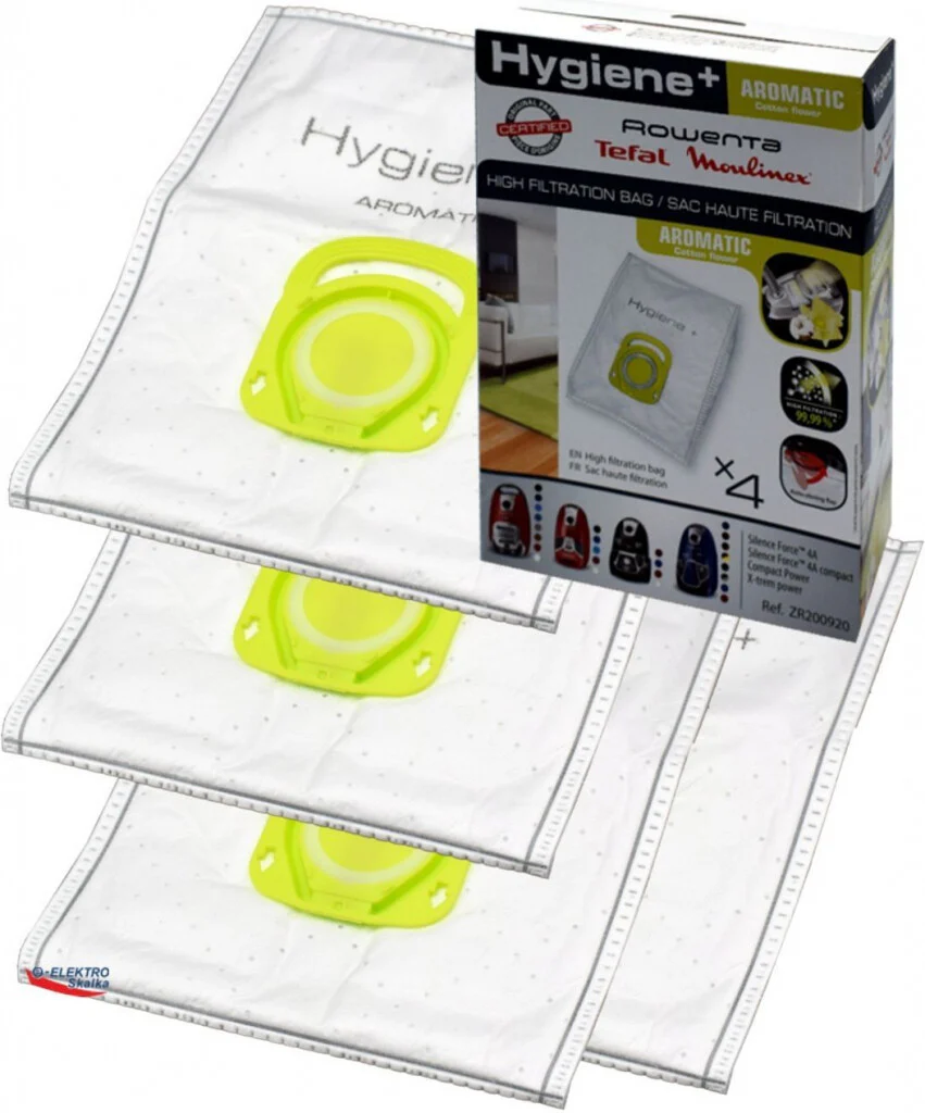 Kit 4 sacos Hygiene+ Aromatic Cotton Flower Aspirador Rowenta - ZR200920 - Image 2