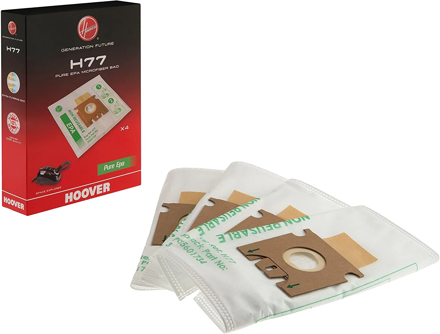 Kit de 4 sacos H77 de aspirador Hoover - 35601734 - Image 3