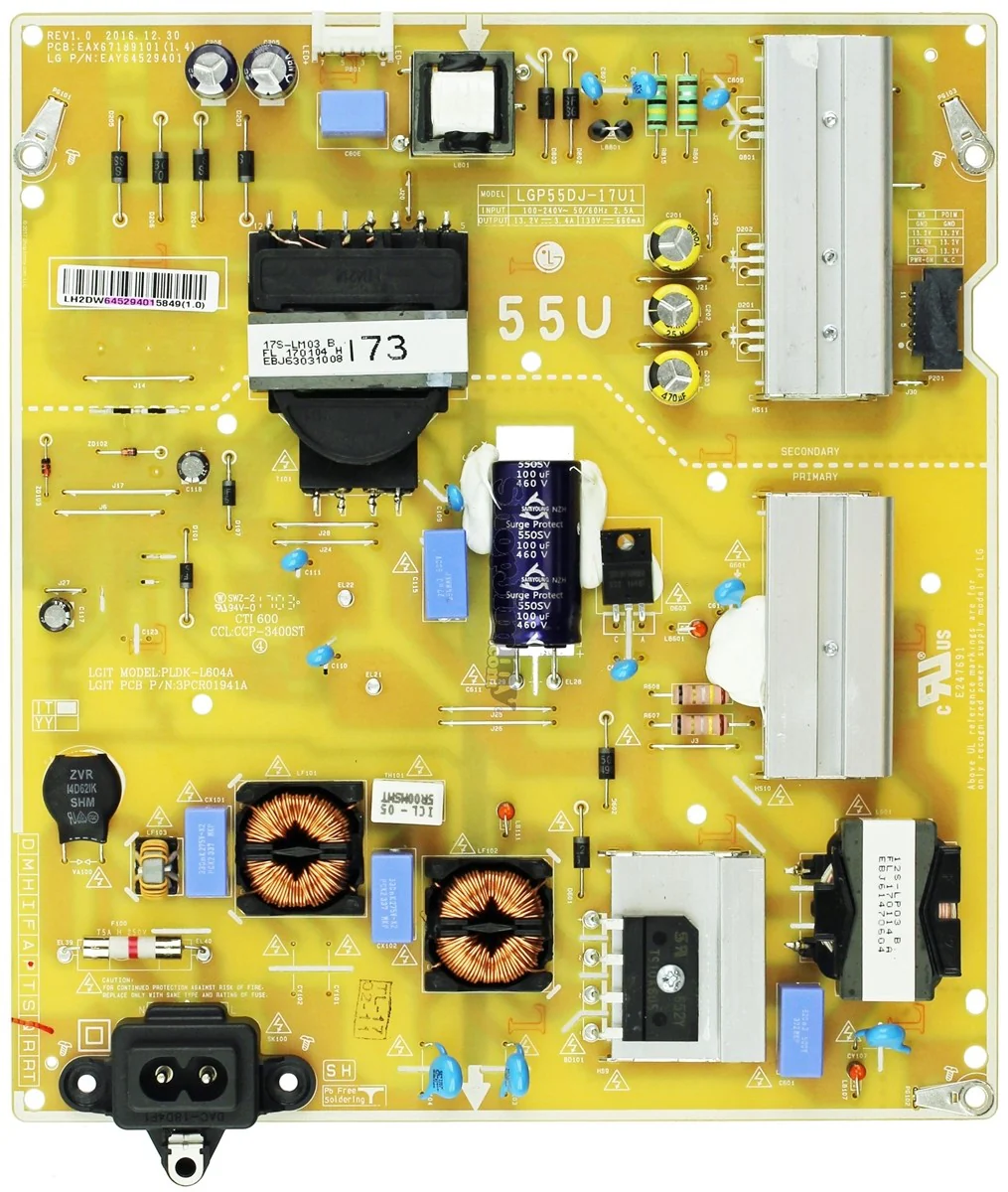 LG Tv Power Supply Smps - Fonte Alimentação - Eay64529401