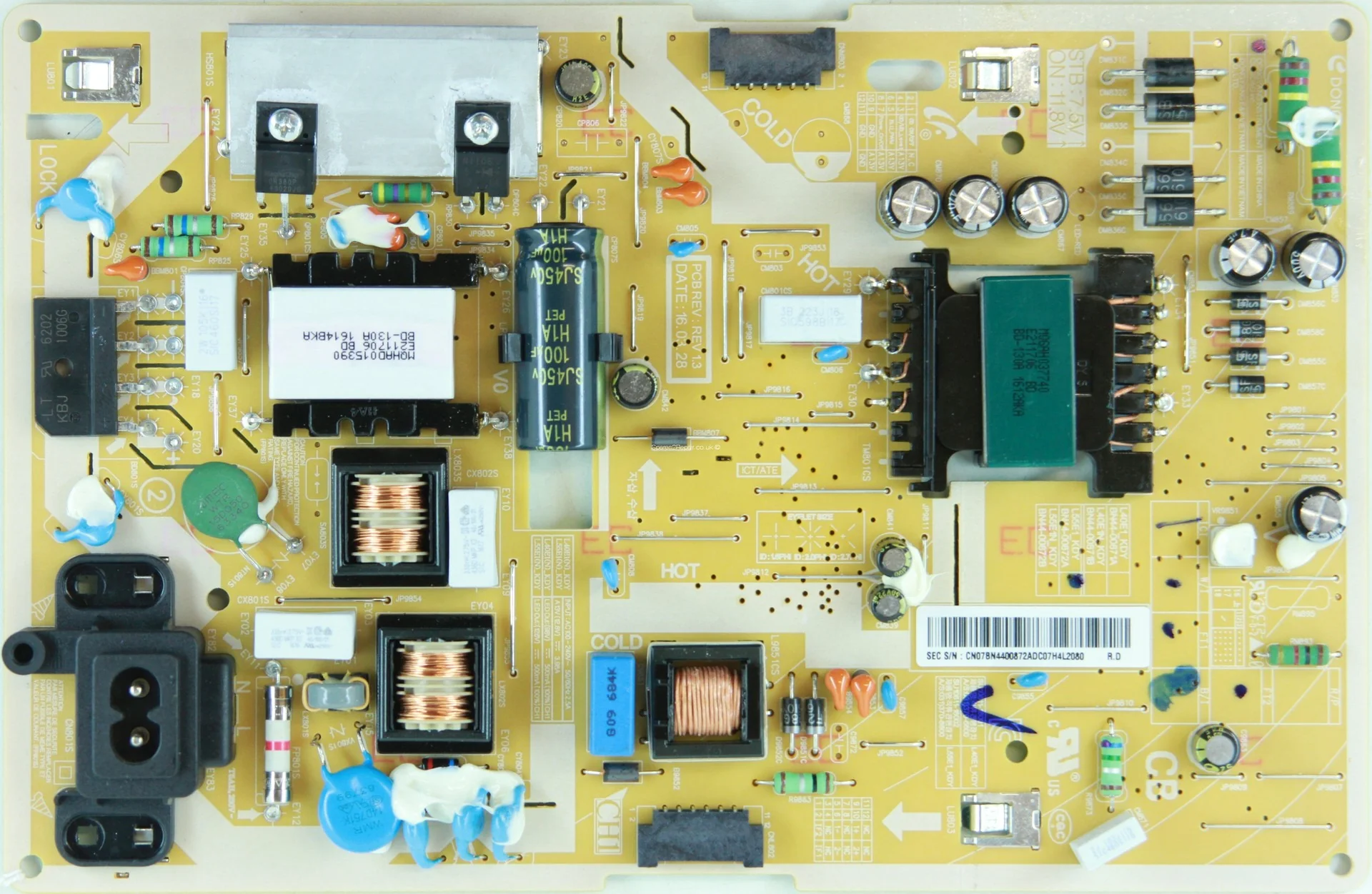 Smps da fonte de alimentação da TV Samsung - Bn44-00872A